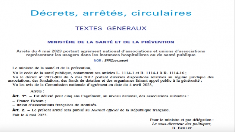 L'AFE est agréée par le ministère de la Santé
