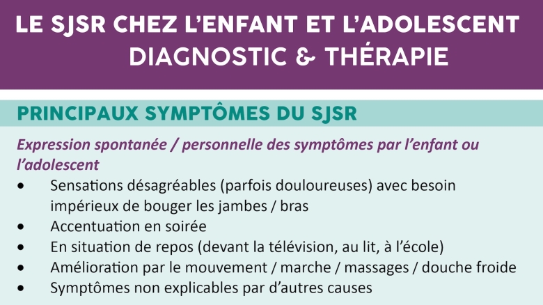 Syndrome des jambes sans repos : N’oublions pas les enfants et adolescents !