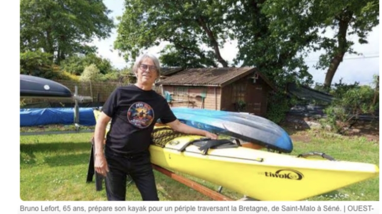 Atteint du syndrome des jambes sans repos, ce Morbihannais va rallier Séné à Saint-Malo en kayak