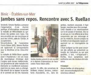Jambes sans repos - le telegrame du 31 juillet Jambes sans repos - le telegrame du 31 juillet