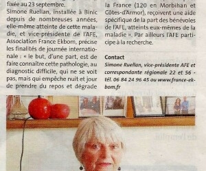 Une binicaise informe au sujet du syndrome des jambes sans repos Une binicaise informe au sujet du syndrome des jambes sans repos