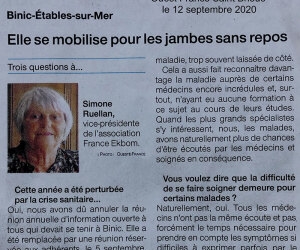 Elle se mobilise pour les jambes sans repos Elle se mobilise pour les jambes sans repos