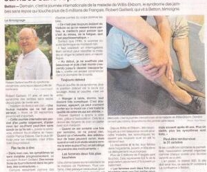 Jambes sans repos : Robert raconte son calvaire Jambes sans repos : Robert raconte son calvaire